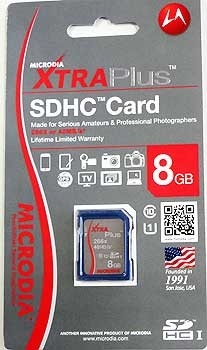 Microdia XTRA Plus SDHC 8GB Class10