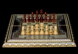 تخته نرد و تخته شطرنج تمام خاتم 